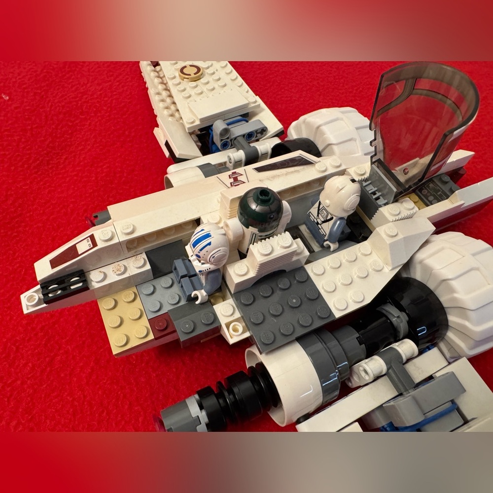 LEGO Star Wars ARC -170 Starfighter (8088) Incomplete with 3 Mini Figures (Read)